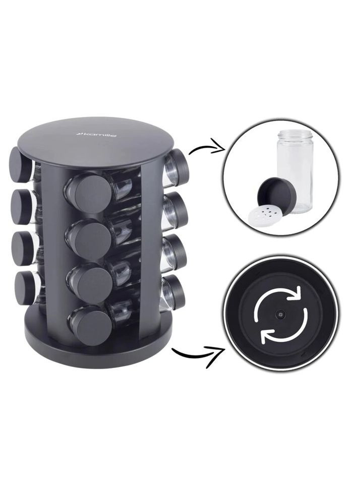 Набір для спецій на підставці KM-7046 17 предметів Kamille (269456429)