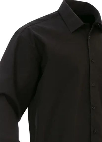 Черная классическая рубашка однотонная Nobel League