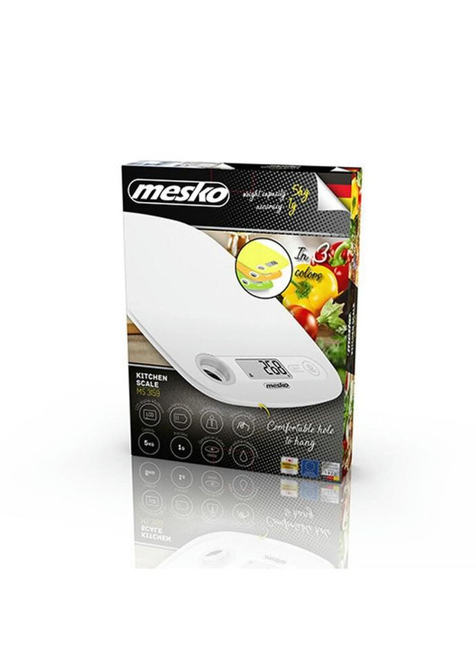 Ваги кухонні MS-3159-White 5 кг Mesko (269455521)