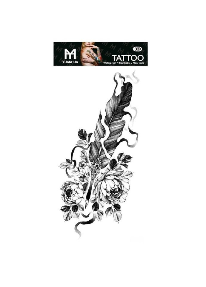 Тимчасовий тату водостійкий 3D великий Тигр FF-109 17.5х8.5 см No Brand (269454923)