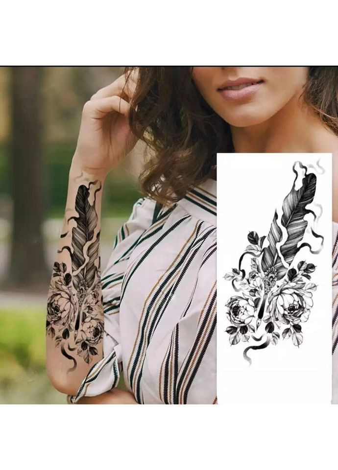 Тимчасовий тату водостійкий 3D великий Тигр FF-109 17.5х8.5 см No Brand (269454923)