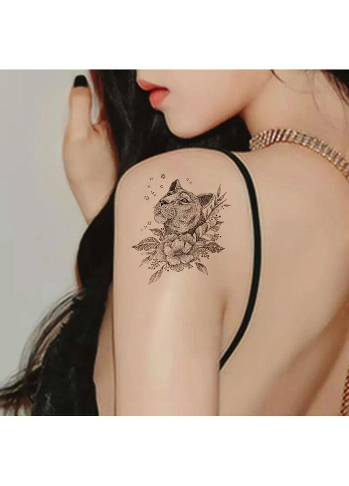 Тимчасове тату водостійке 3D велике Пантера XQB-348 8х9 см No Brand (269455848)
