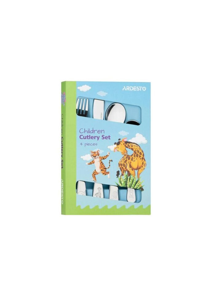 Набір дитячих столових приладів Animals AR-0704-AS 4 предмети Ardesto (269699632)