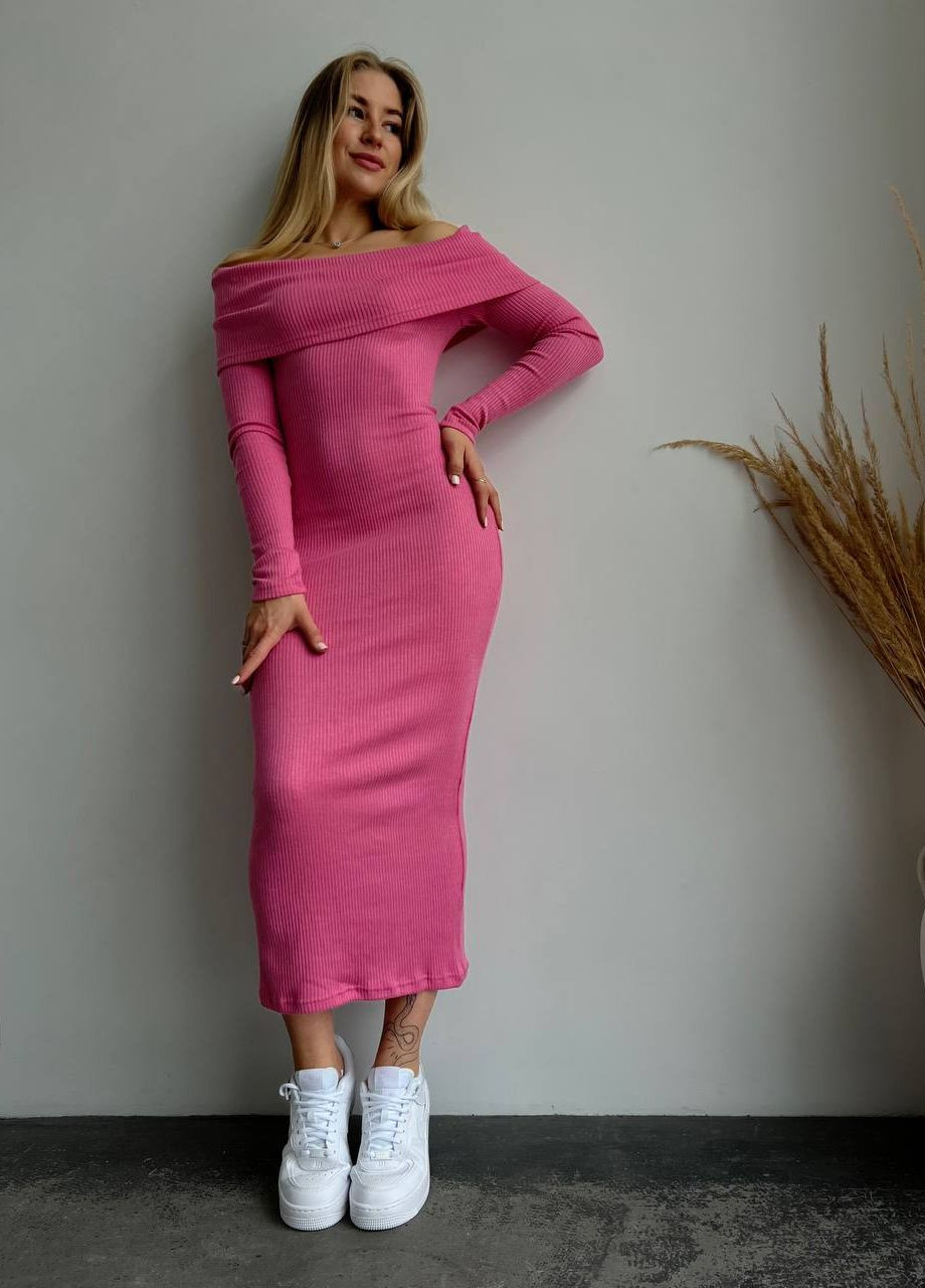 Рожева кежуал сукня N.Family однотонна
