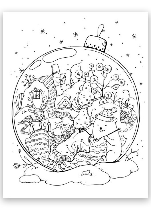 Книга Раскраска "Миллион рождественских пушистиков" Автор Костюшко Марина (9786178023997) Жорж (269458523)