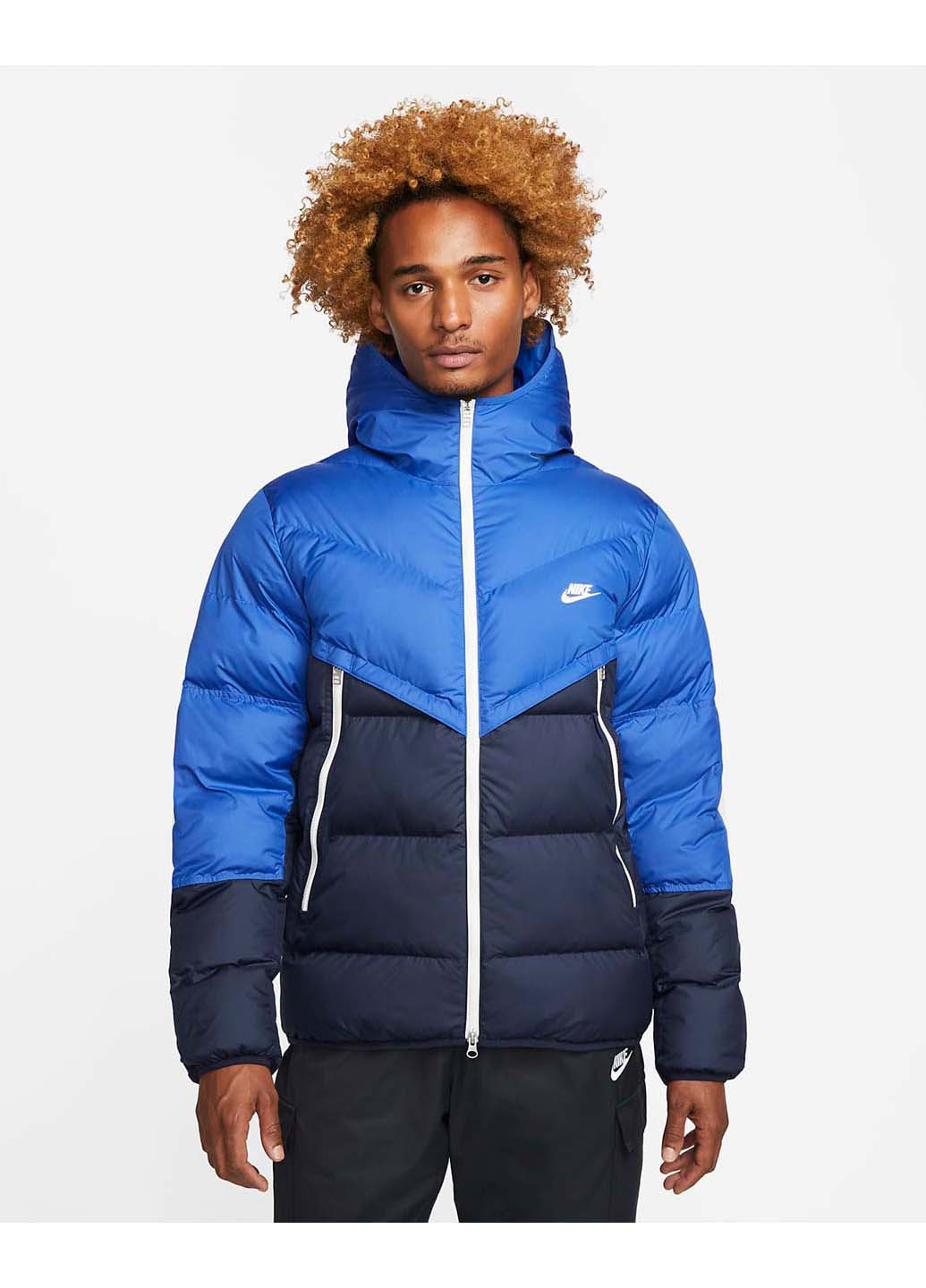 Синяя демисезонная куртка storm-fit windrunner Nike