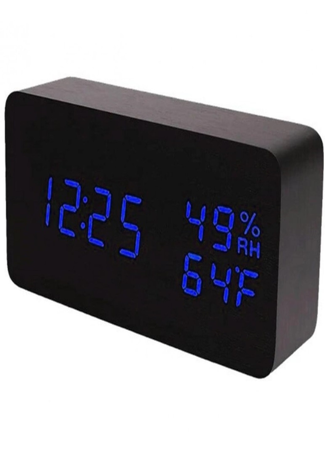 Электронные LED часы с синей подсветкой с гигрометром и термометром -862S VST (269696705)