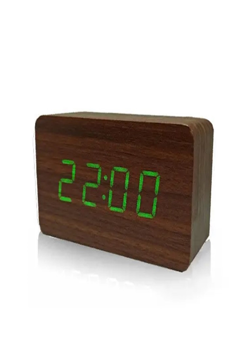 Годинник електронний настільний в дерев'яному корпусі -863 зелена підсвітка VST (269696698)