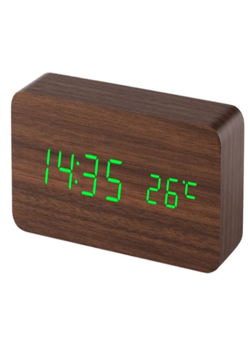 Часы электронные с термометром -862 с зеленым циферблатом VST (269696706)