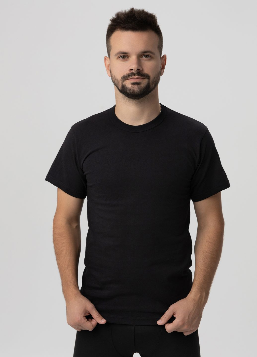 Чорна футболка-білизна Doruk