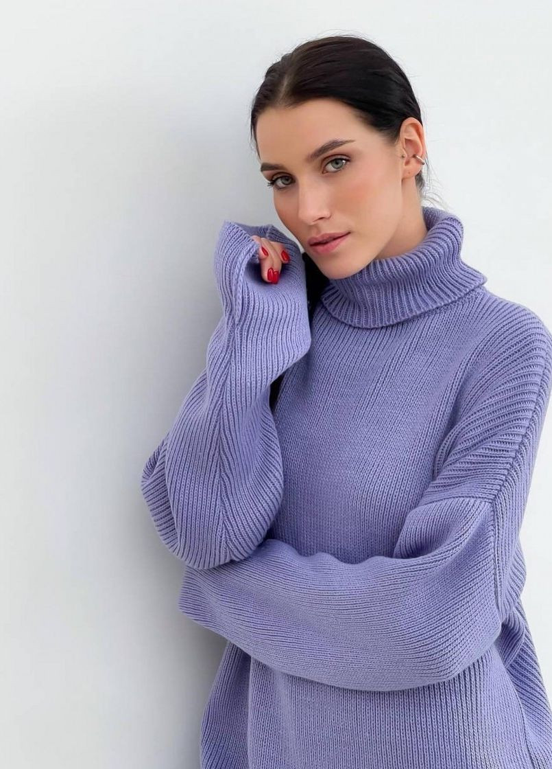 Сиреневый демисезонный свитер Pawa