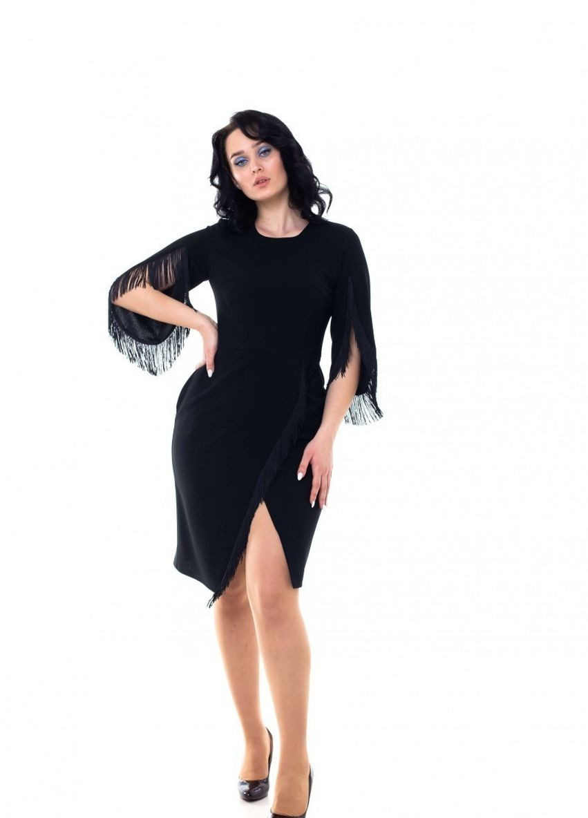 Черное вечернее платье FashionYouWant однотонное