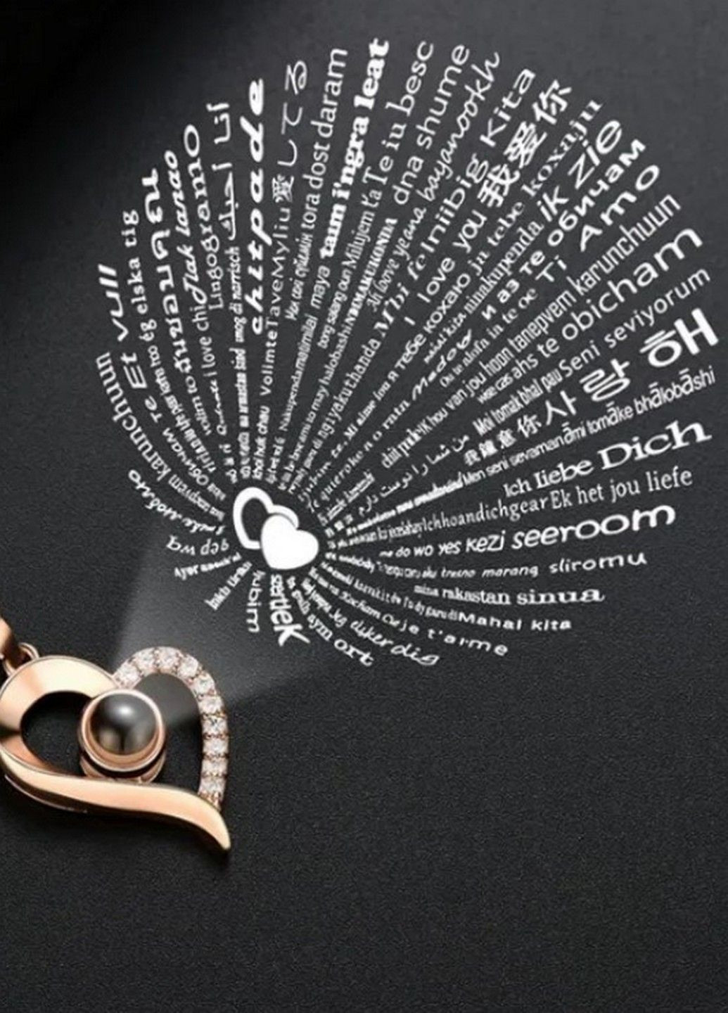 Підвіска з проекцією "Я тебе кохаю" 100 мовами світу Adele (269692901)