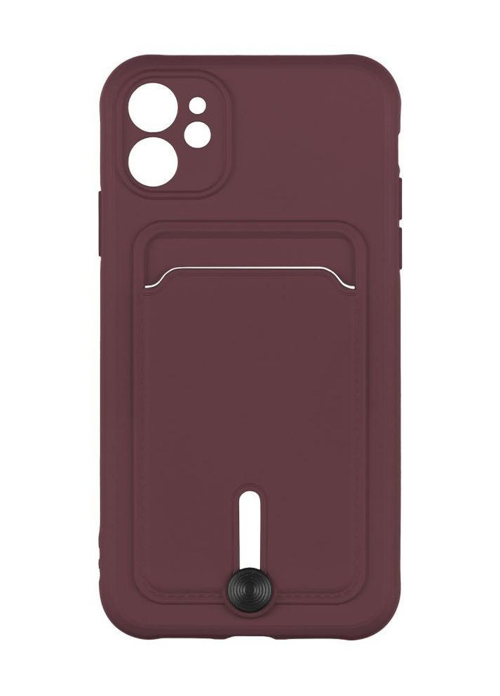 Чехол Colorfull Pocket Card с карманом для карт для iPhone 11 Maroon Epik (269696093)