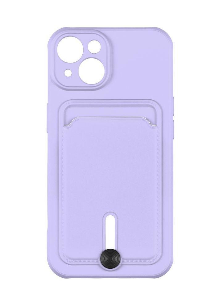 Чохол Colorfull Pocket Card з кишенею для карт для iPhone 13 Elegant Purple Epik (269696128)