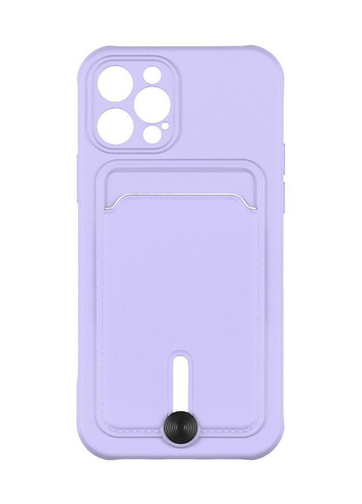 Чехол Colorfull Pocket Card с карманом для карт для iPhone 12 Pro Elegant Purple Epik (269696151)