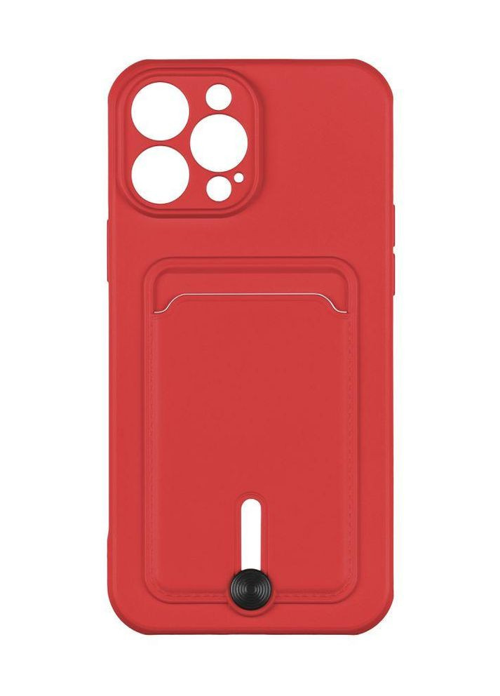 Чехол Colorfull Pocket Card с карманом для карт для iPhone 12 Pro Max Red Epik (269696137)