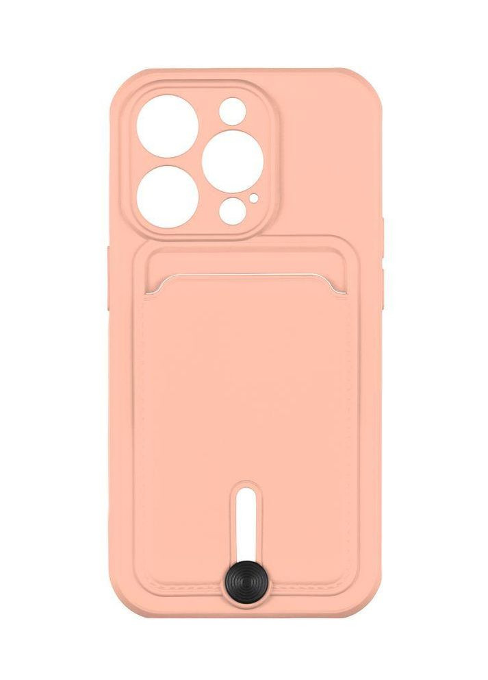 Чехол Colorfull Pocket Card с карманом для карт для iPhone 14 Pro Pink Sand Epik (269696140)