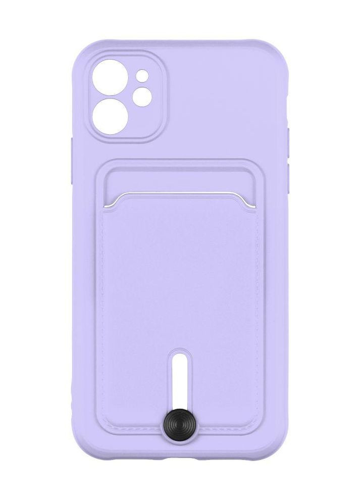 Чохол Colorfull Pocket Card з кишенею для карт для iPhone 12 Elegant Purple Epik (269696121)