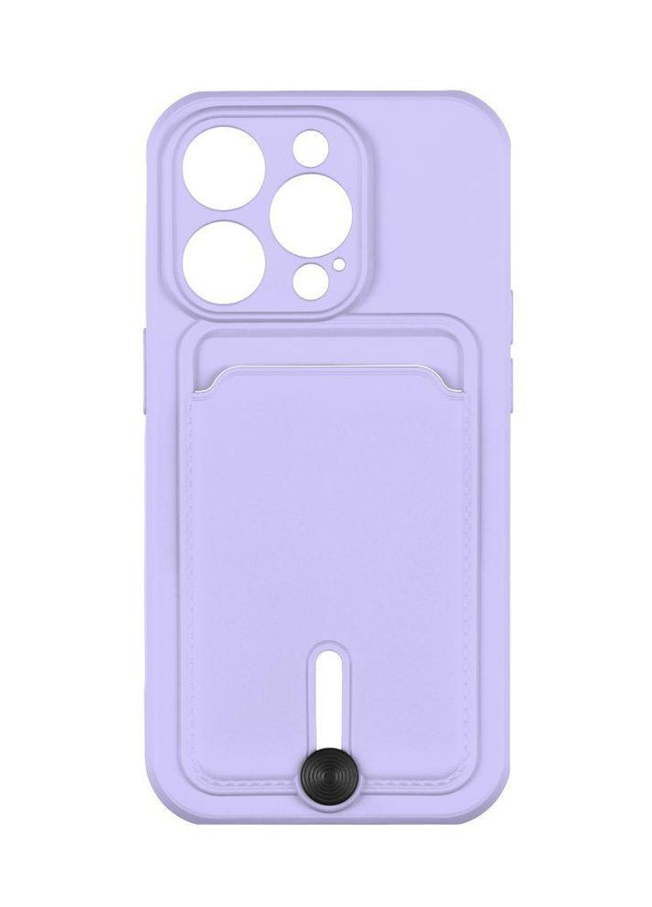 Чехол Colorfull Pocket Card с карманом для карт для iPhone 13 Pro Elegant Purple Epik (269696145)