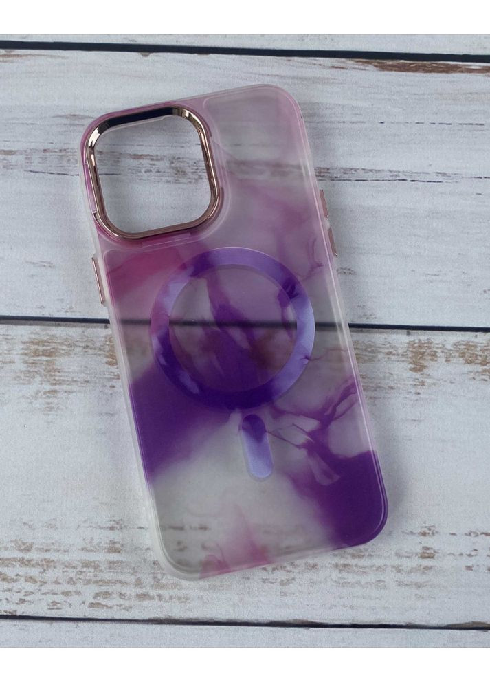 Чохол Stylish Creative з MagSafe для iPhone 13 Pro Прозоро-пурпурний Wave (269696057)