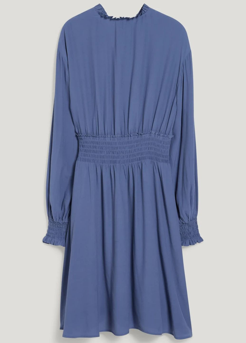 Синее кэжуал платье из вискозы C&A однотонное