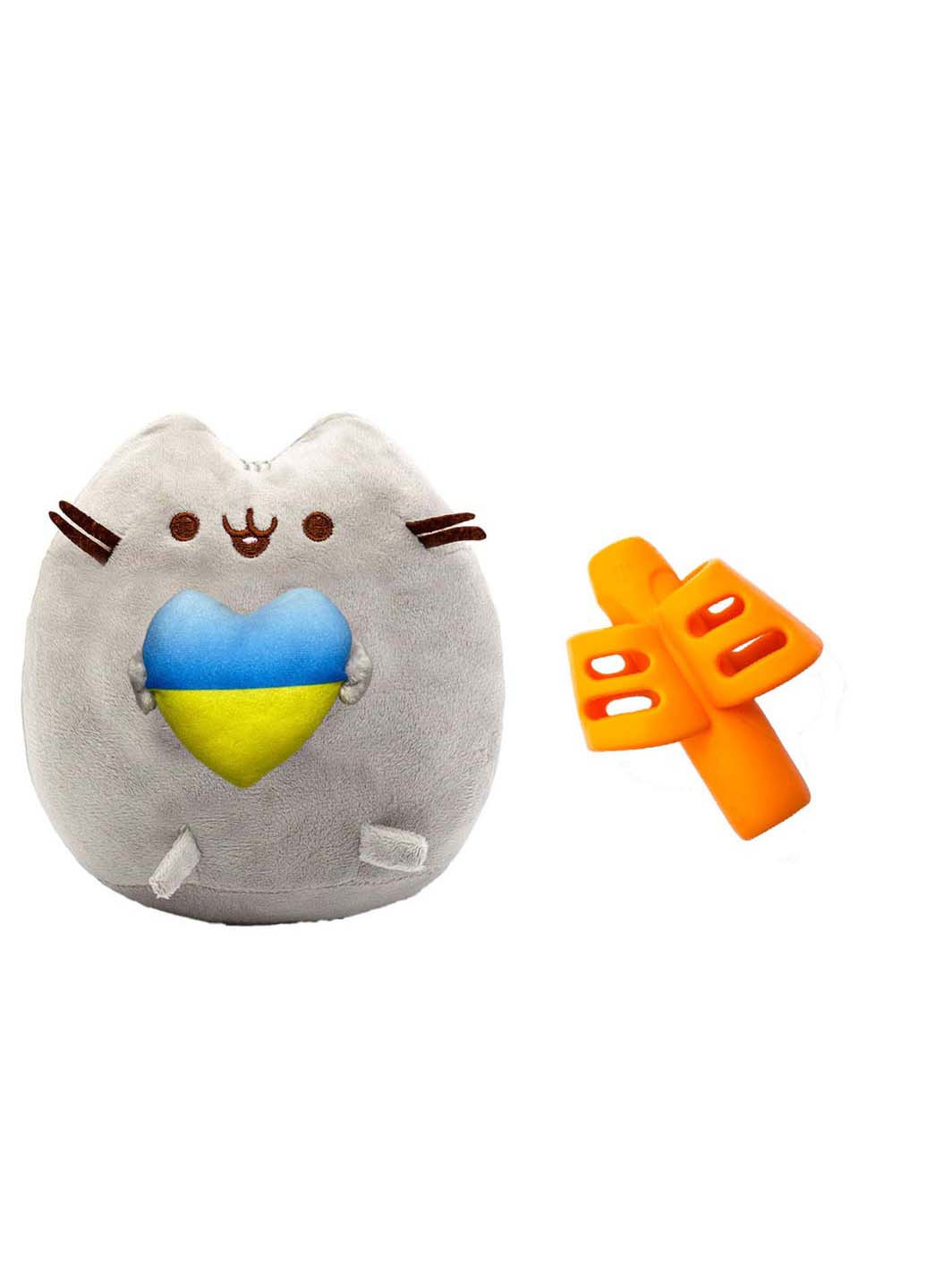 Мягкая игрушка Пушин кэт с сердцем 25 см и Силиконовая насадка для коррекции письма 2Life (269698318)