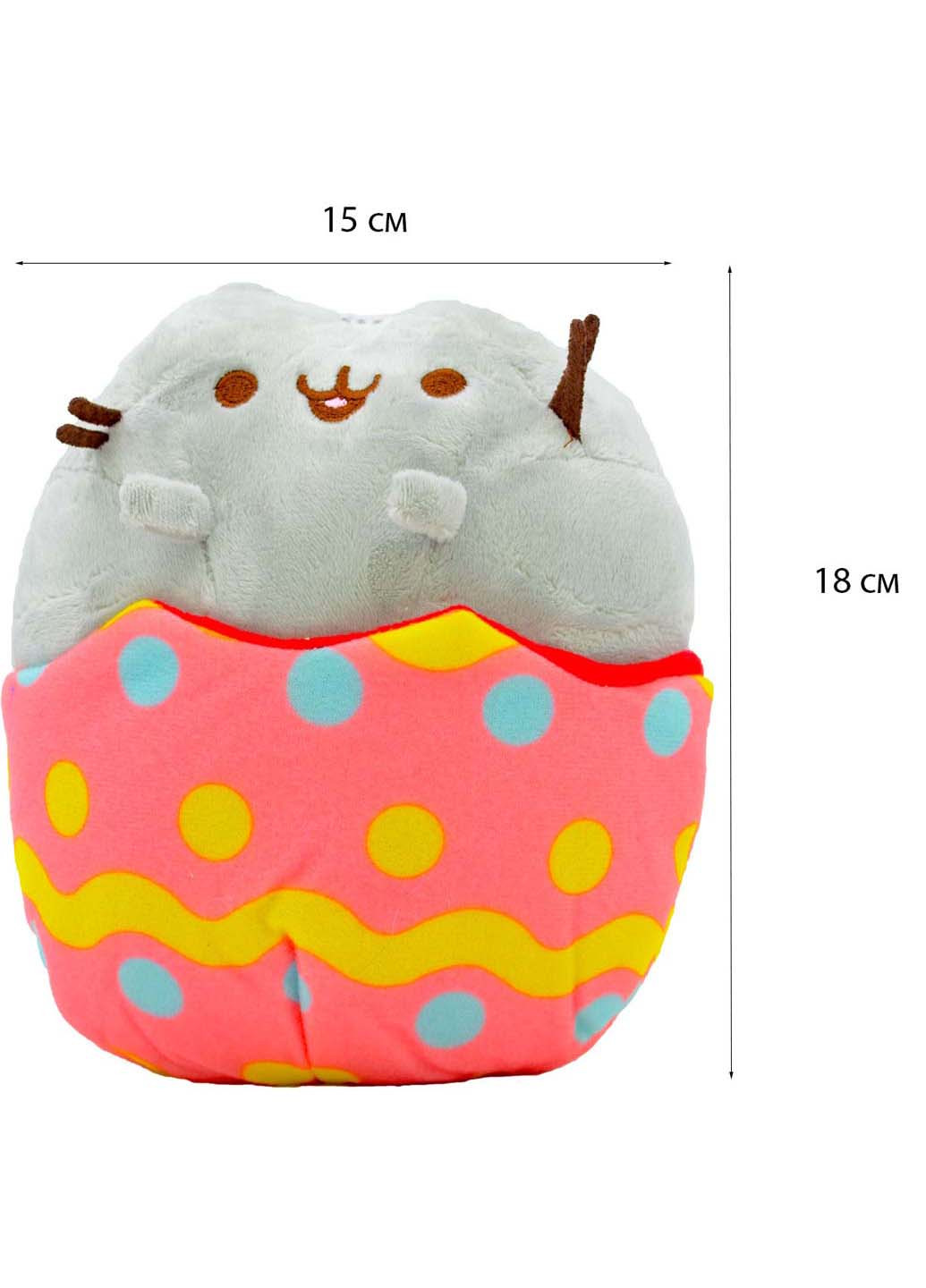 Набір м'яких іграшок Pusheen cat із серцем 21х25 см та Кіт у яйці 18х15 см S&T (269698288)