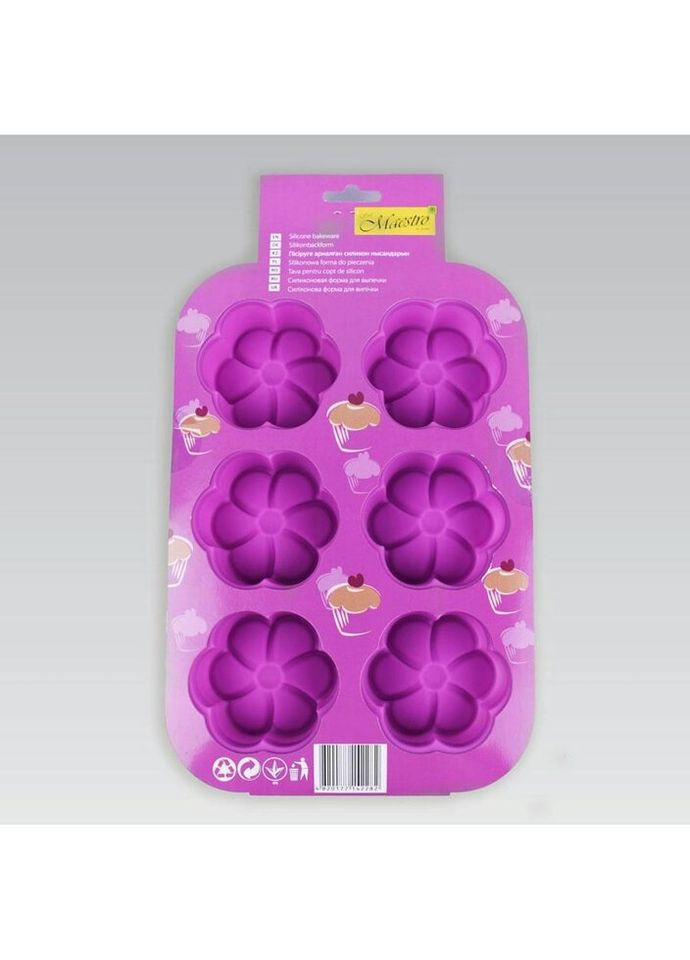 Форма для выпечки кексов Цветы MR-1596-New 17.5х31.2 см Maestro (269791580)