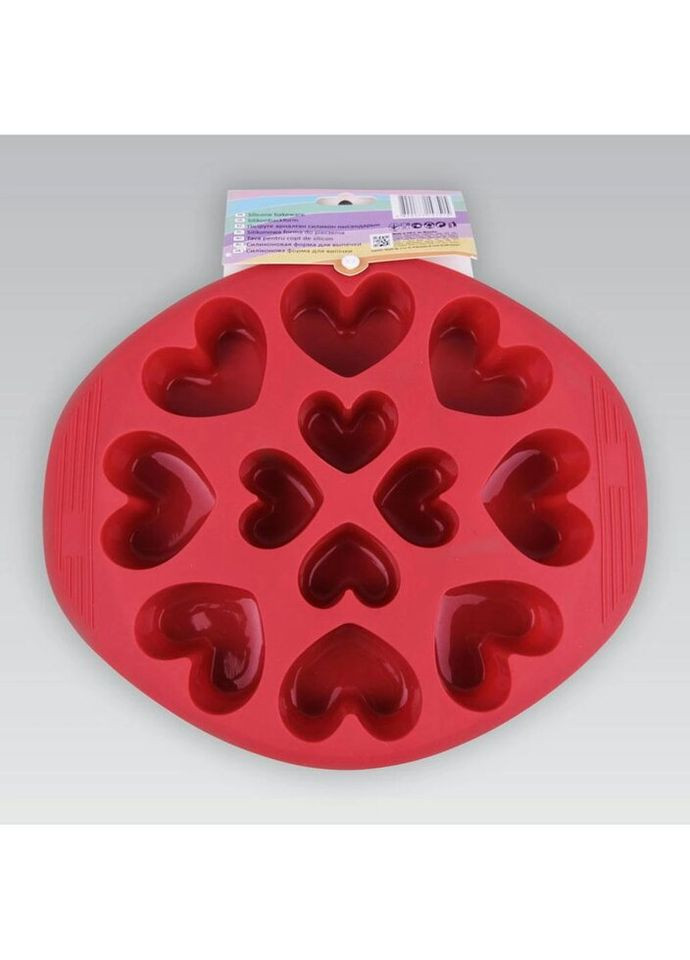 Форма для випікання кексів Серця MR-1056 28,5х23,5х3,5 см Maestro (269791581)