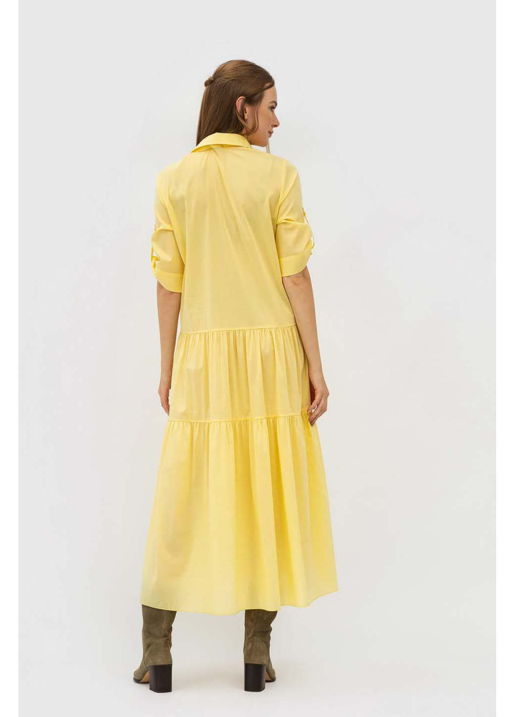 Жовтий кежуал сукня Lesia