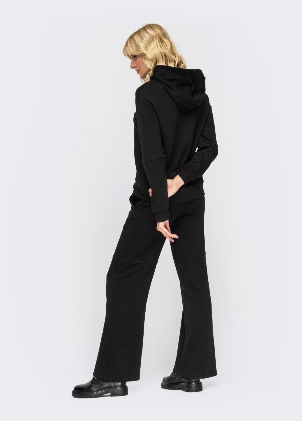 спортивный костюм с худи и брюками черный Dressa (269803345)