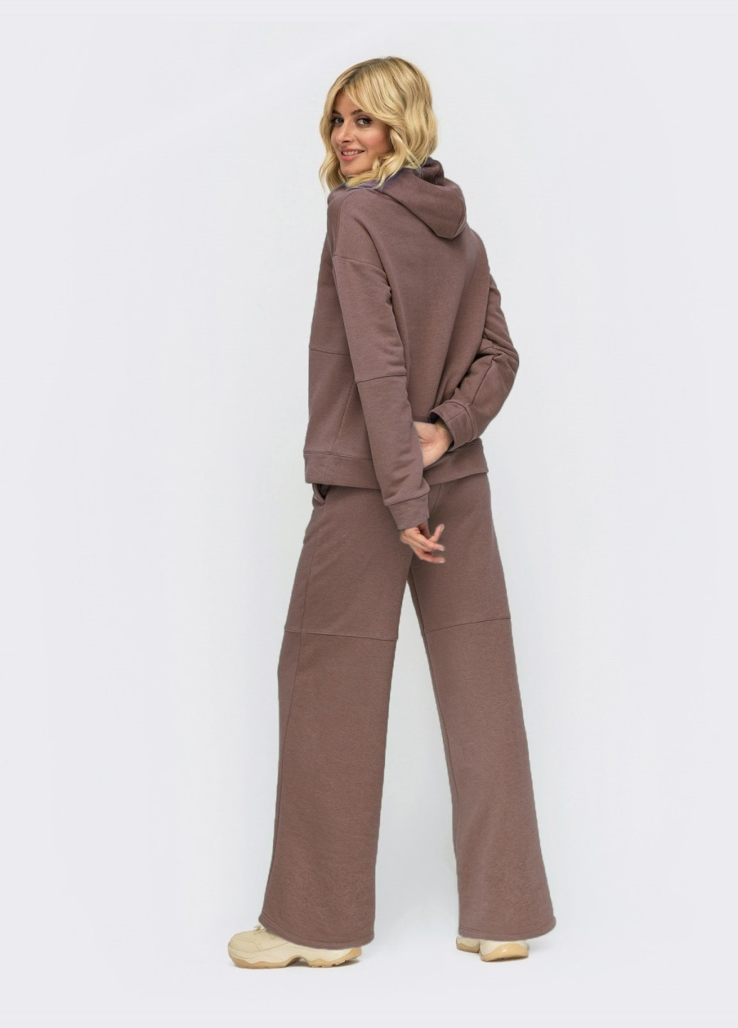 спортивний костюм з худі та штанами коричневий Dressa (269803341)