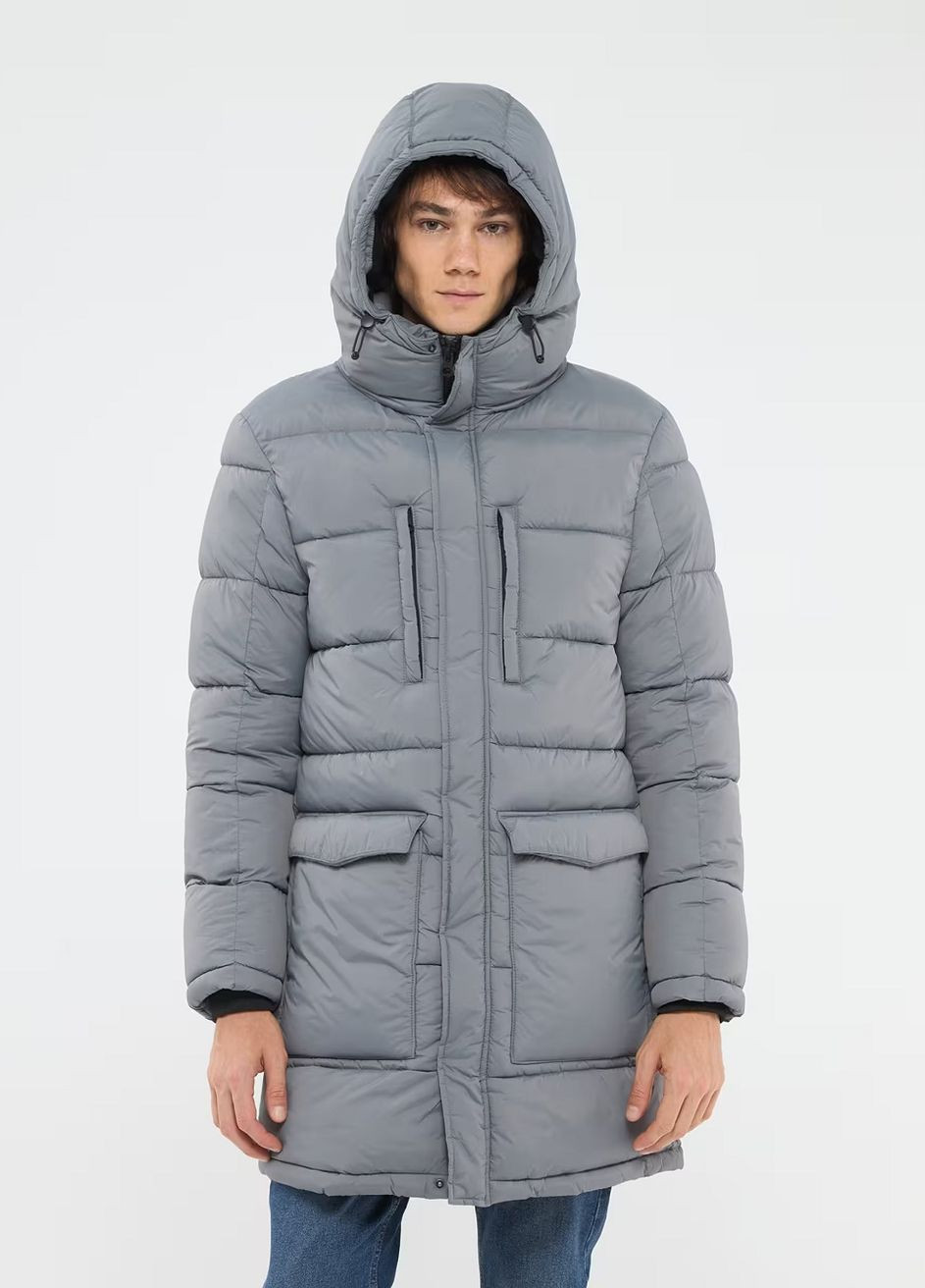 Сіра зимня куртка чол Terranova