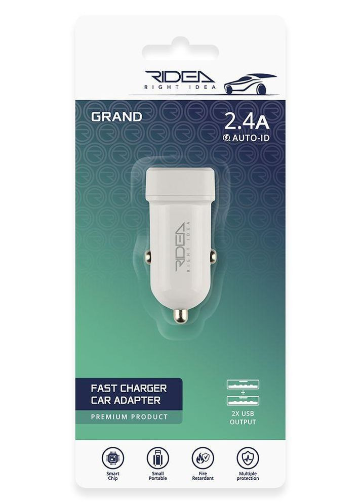 Автомобильное зарядное устройство Ridea RCC-21012 Grand Grand 12W Белое No Brand (269804203)
