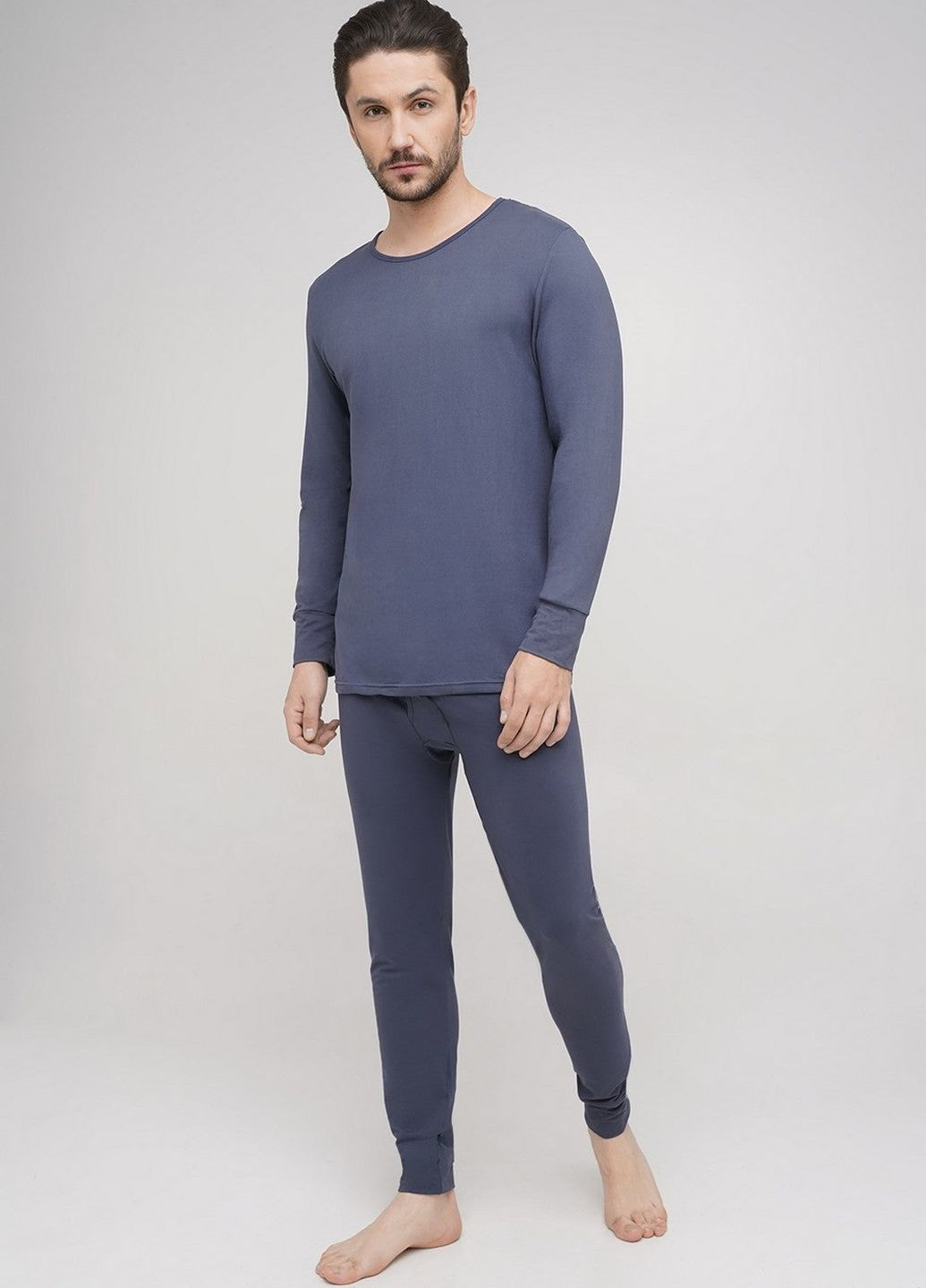 Мужской бесшовный термолонгслив Lono ДЛ001ТВ dark grey (269805927)