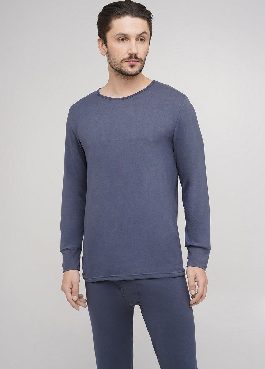 Мужской бесшовный термолонгслив Lono ДЛ001ТВ dark grey (269805927)