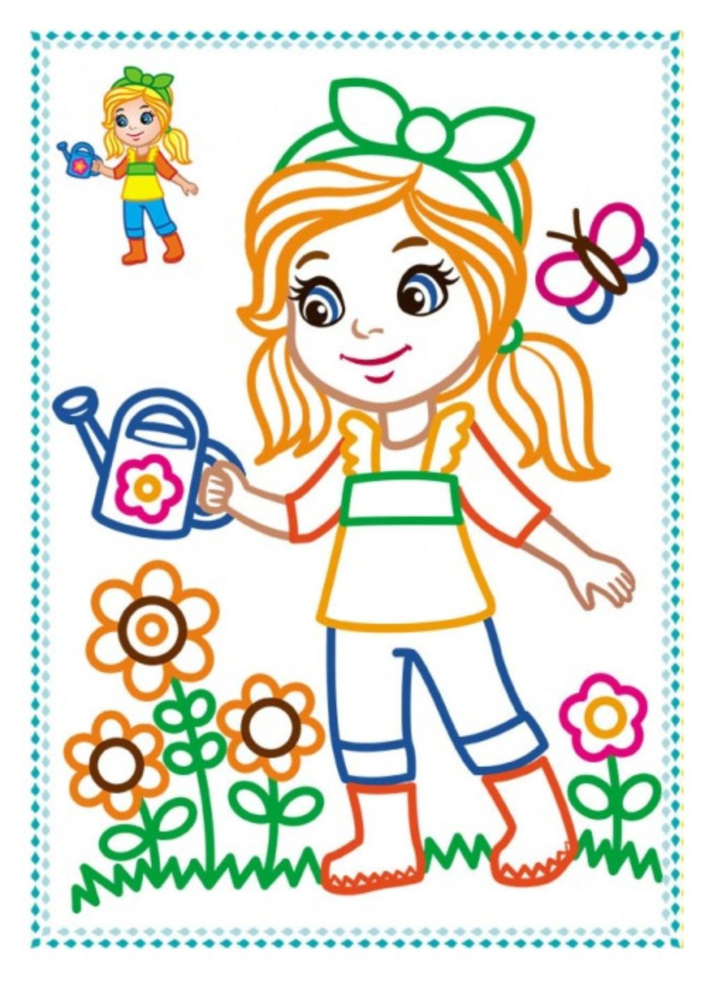 Велика розмальовка. Дівчатам. Малюємо пензликами Пегас (269805819)