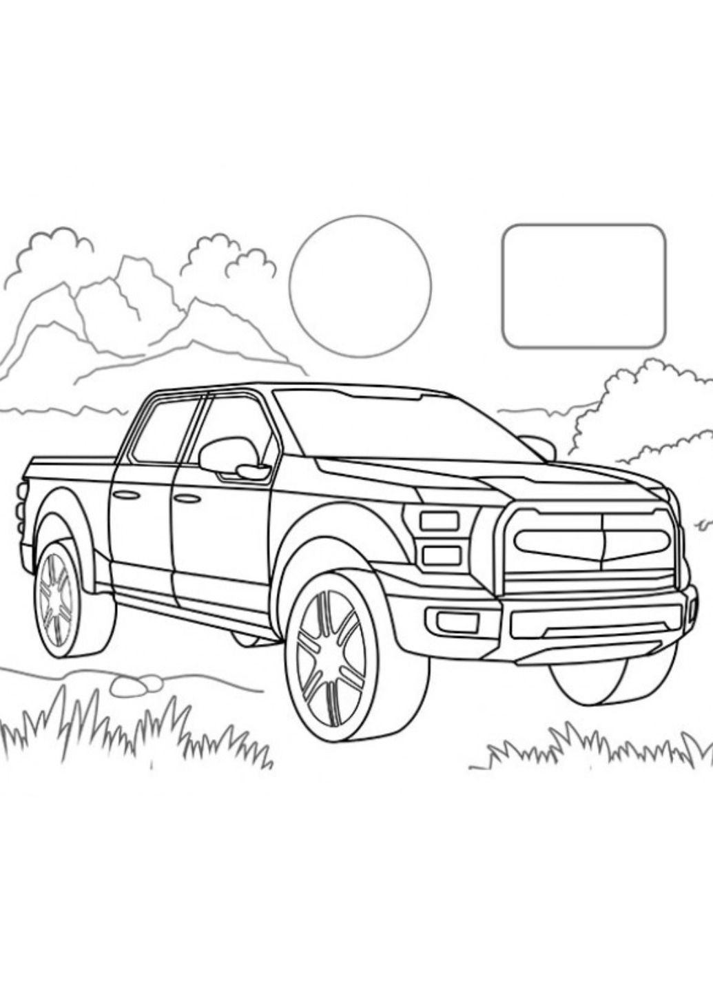 Розмальовка позашляховики. Наліпка-зразок Пегас (269805817)