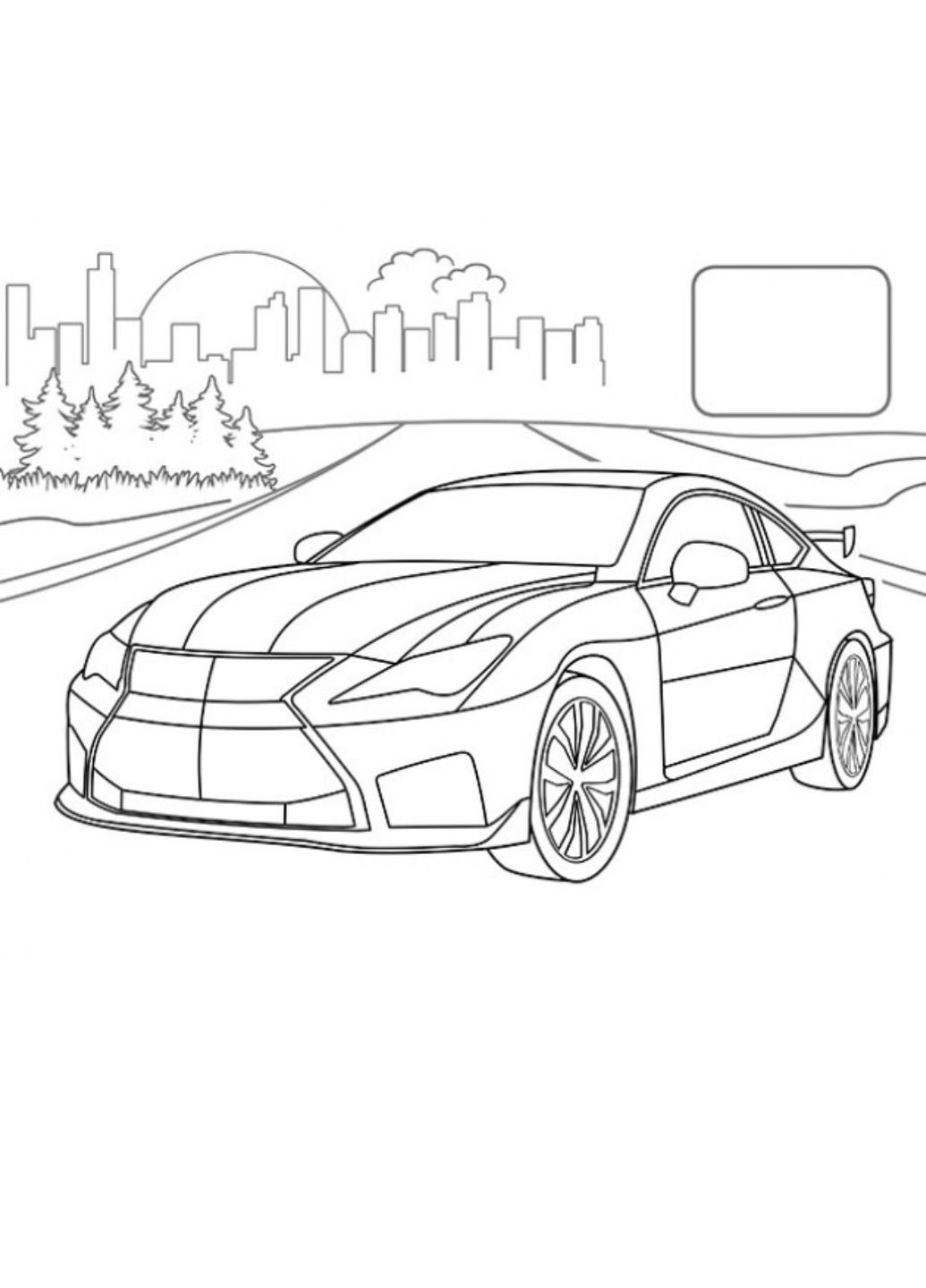 Розмальовка спортивні автомобілі. Наліпка-зразок Пегас (269805809)