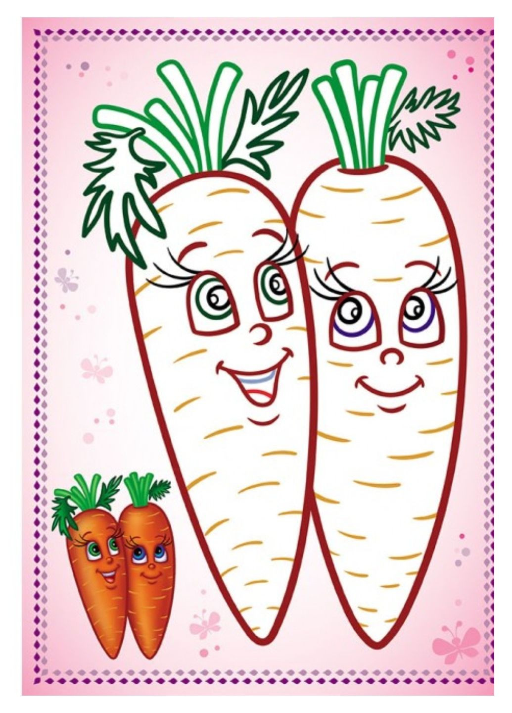 Набір з 2 розмальовок Тварини, овочі та фрукти. Малюємо пензликами Пегас (269805797)