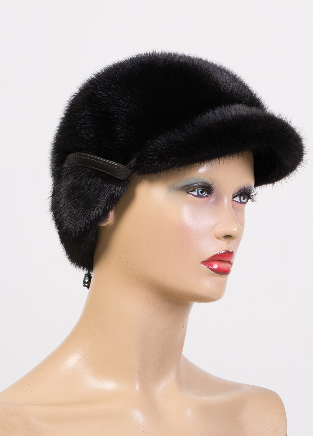 Женская модная норковая кепка Меховой Стиль жокейка (269901088)