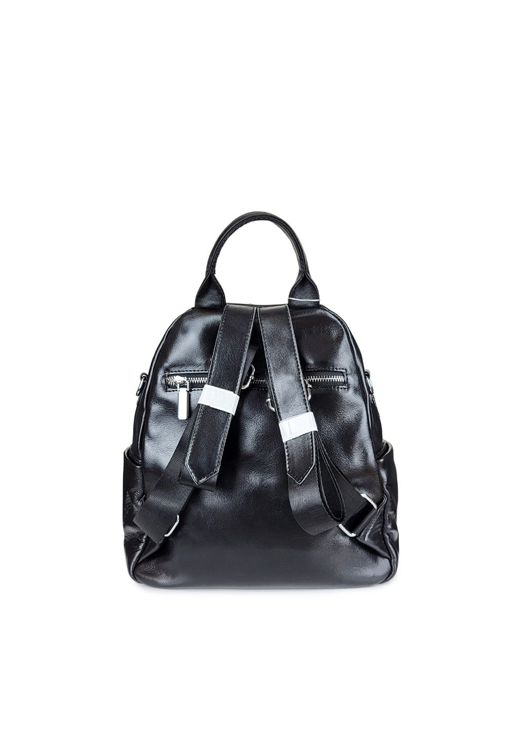 Стильный женский рюкзак черный средний кожаный,,6607 чорн Fashion (269994413)