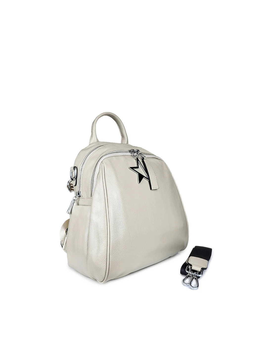 Жіночий рюкзак шкіряний молочний,,5516 мол Fashion (269994404)
