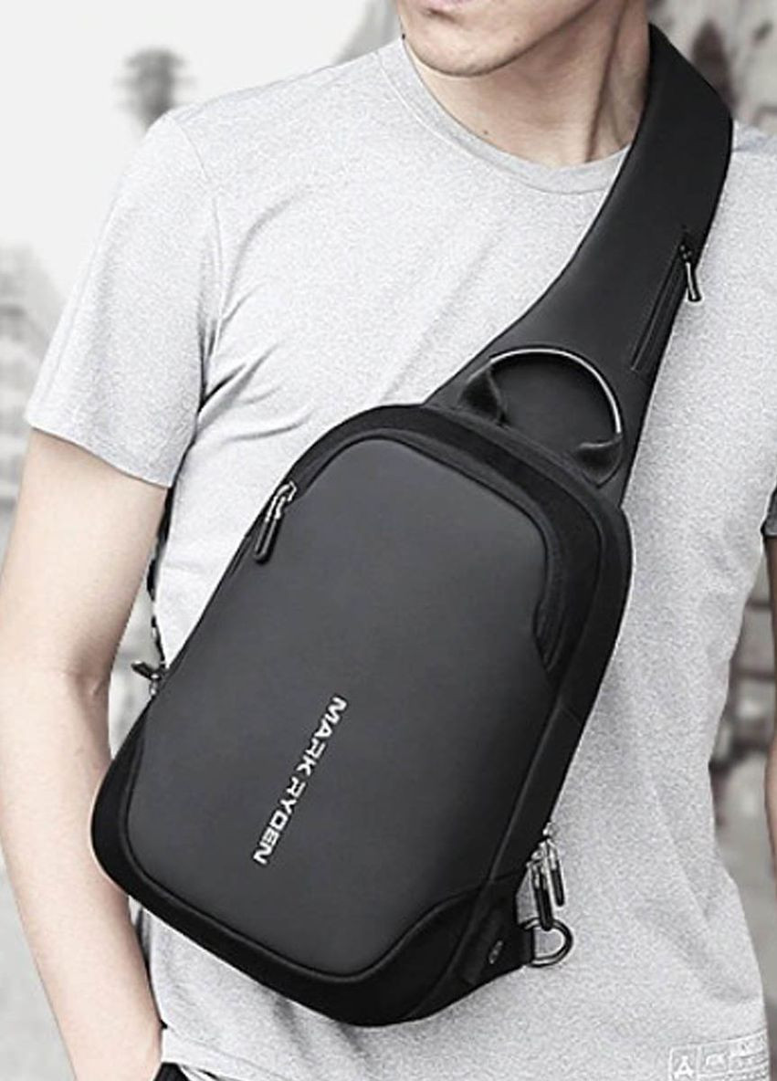 Рюкзак с одной лямкой (кросс боди) Mini Secret MR7056 с USB объем 6л. Черный (MR-7056-2206UA) Mark Ryden (270013886)