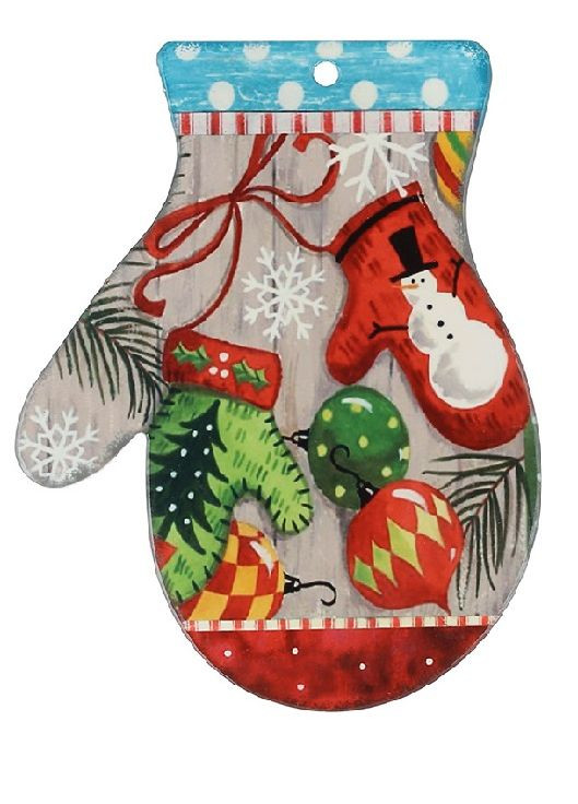 Подставка под горячее керамическа в виде варежки 20*25см Christmas BonaDi (269901320)