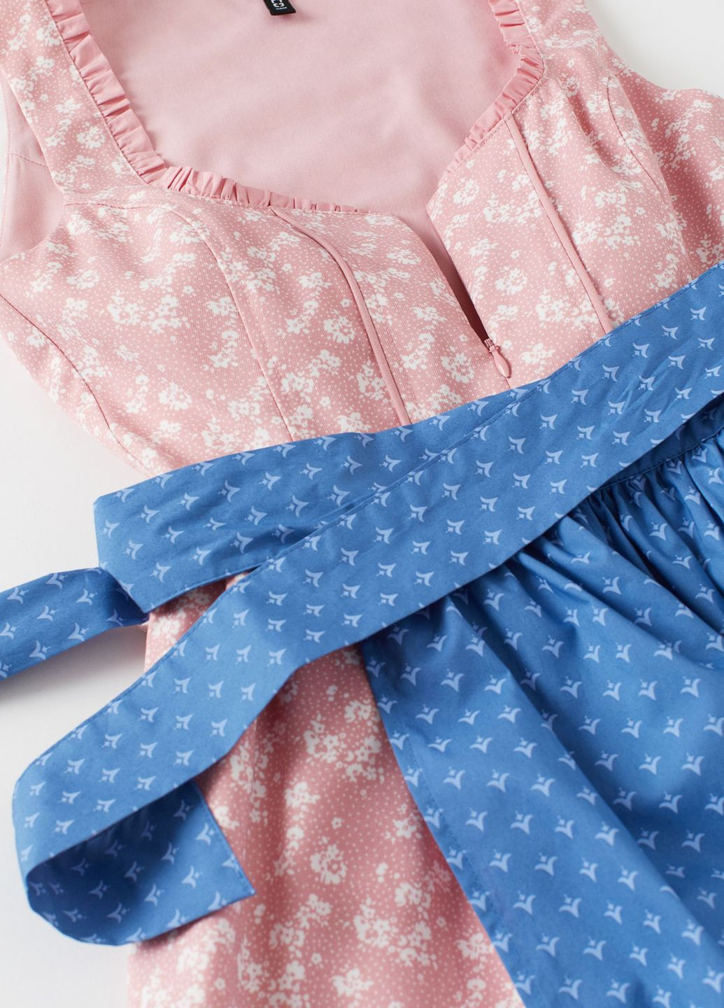 Комбинированное праздничный платье H&M с цветочным принтом