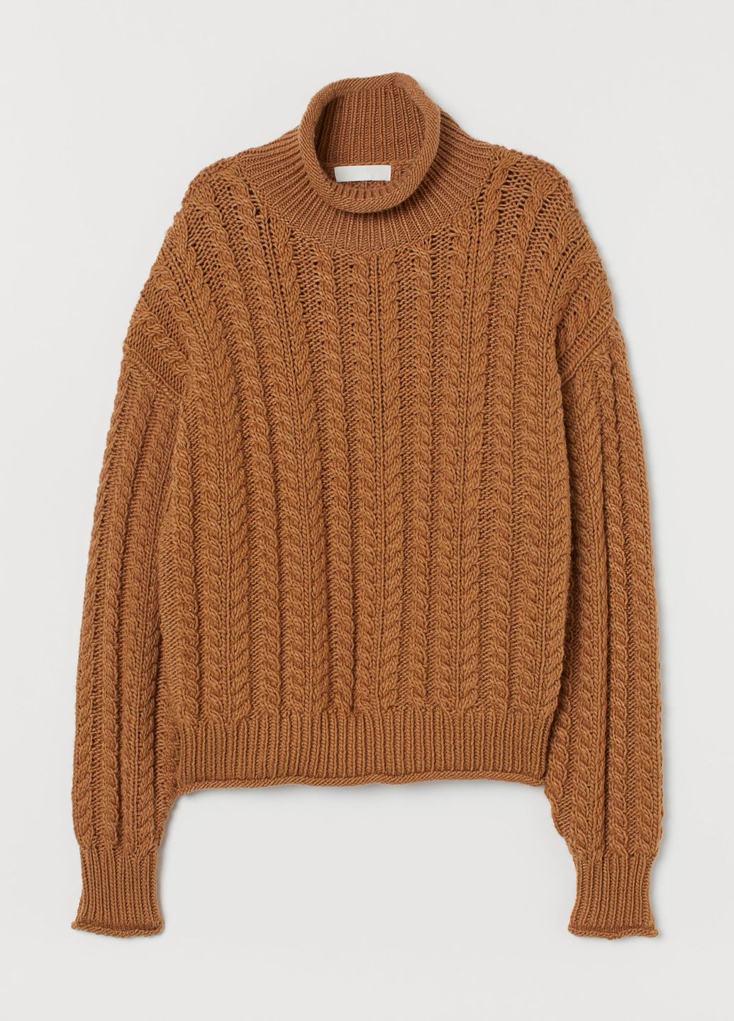 Світло-коричневий зимовий светр оверсайз H&M