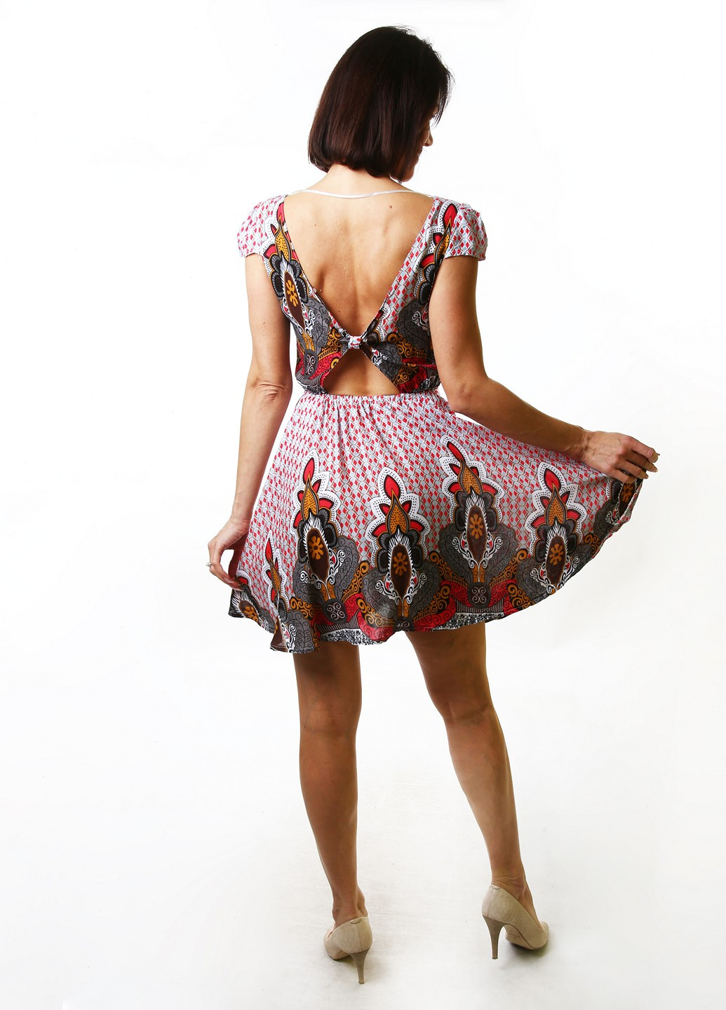 Комбинированное платье Mtp с абстрактным узором