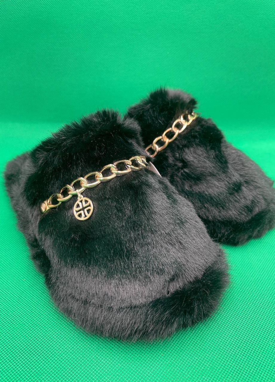 Черные тапочки комнатные TvoePolo